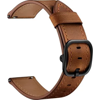 Řemínek na hodinky Lenuo originální kožený strap 22 mm (světle hnědá)