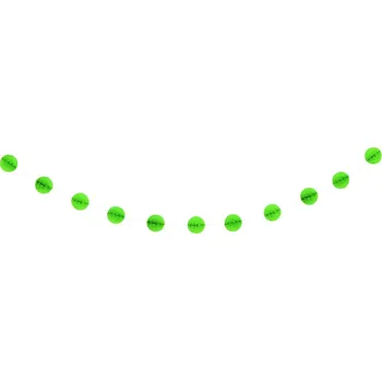 Girlanda papírová - zelené koule 2.13m