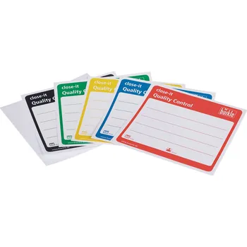 Dílenský stůl Kontrolní přelepky Close-it, 95 x 95 mm, potištěné, barva zelená, role à 500 ks