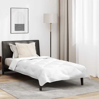 Zahradní pohovka Sada přikrývek s polštářem 2 pcs Bílá Mikrovlákno