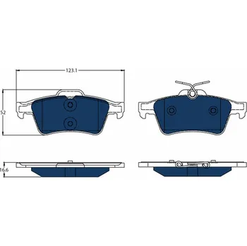 Brzdová destička Sada brzdových destiček, kotoučová brzda LUCAS GDB1621BTE
