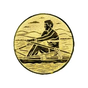 Kovový emblém Veslování Ø25 mm, Barva Bronz