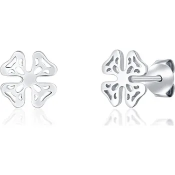 Náušnice Stříbrné náušnice čtyřlístek