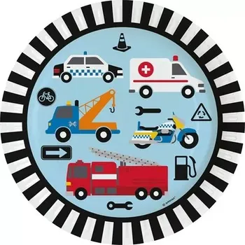 Talíř Party papírové talíře Dopravní 23 cm