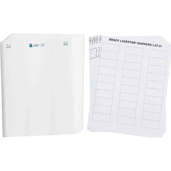 Brady LAT-31-747W-1 / 029690, LaserTab Laser Printable Labels, 50.80 mm x 22.86 mm