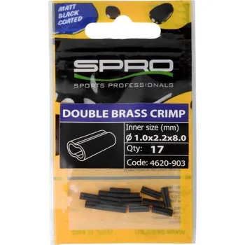 Umělá nástraha SPRO Matte Black Double Brass Crimp 17ks - Průměr : 0,7 x 1,5mm / délka 6mm