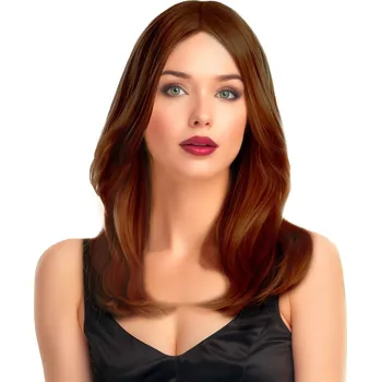 Karnevalová paruka Paruka dámská vlnitá, hnědá