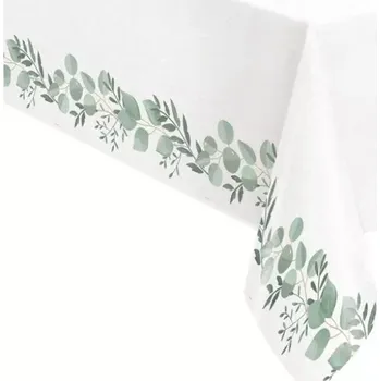 Jednorázový ubrus Plastový ubrus Eukalyptus 137 x 214 cm