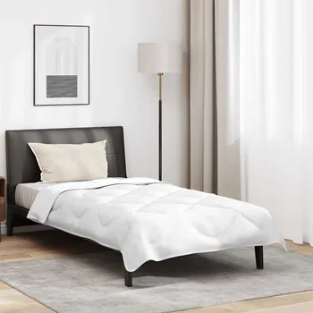 Zahradní pohovka Sada přikrývek s polštářem 2 pcs Bílá Mikrovlákno