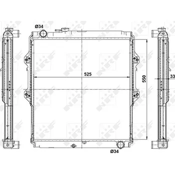 Chladič motoru NRF Chladič, chlazení­ motoru 56115
