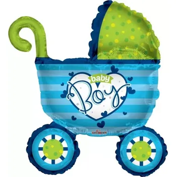Balónek Fóliový balónek Kočárek BABY BOY 91 cm