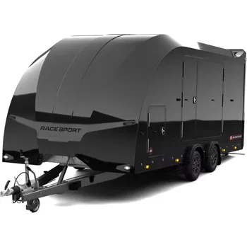 Přívěs k motorovému vozidlu Uzavřený autopřepravník Brian James Race Sport, 550x210x188, ČERNÝ