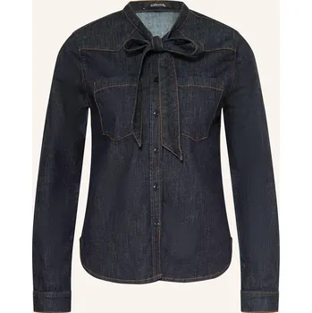 Dámská halenka Comma Dámská Halenka S Vázačkou V Džínovém Vzhledu, tmavě...