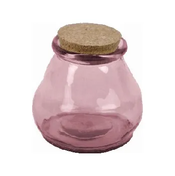 Sklenice Sklenice z recyklovaného skla s korkovým uzávěrem SAC, 0,8L růžová (balení obsahuje 1ks)|Vidrios San Miguel|Recycled Glass