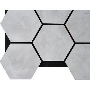 Stavební materiál Fired Up Akustický dřevěný šestiúhelníkový panel Fuse, dekor betonu