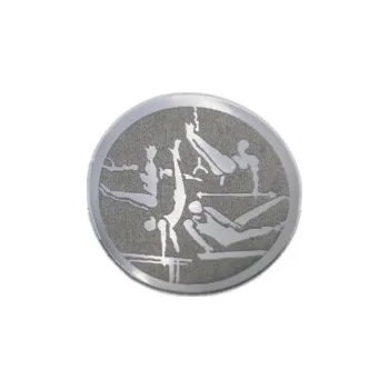 Emblém Gymnastika Ø25 mm, Barva Stříbro