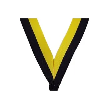 Široká stuha s klipem - Žlutá / Černá, Barva Žlutá / Černá