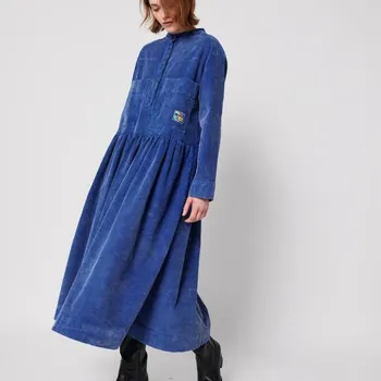 Dámské šaty BOBO CHOSES Dámské manšestrové šaty - BLUE Velikost: M