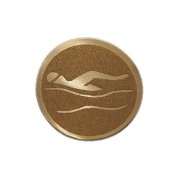 Emblém Plavání Ø25 mm, Barva Bronz