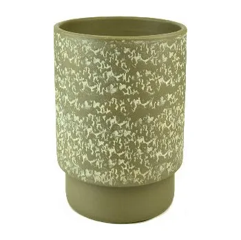 Obal na květináč keramický FAJARDA, pr.22x20cm, hořčicová|MUSTARD|Ego Dekor