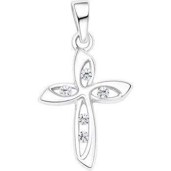 Přívěsek Stříbrný přívěs křížek se zirkony VA-1048