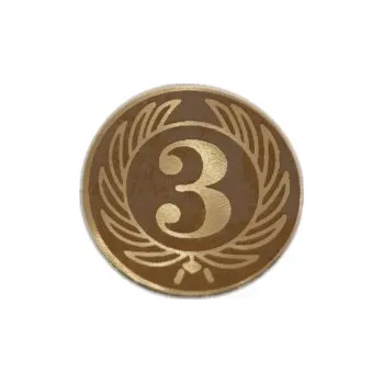 Emblém 3. místo Ø25 mm, Barva Bronz
