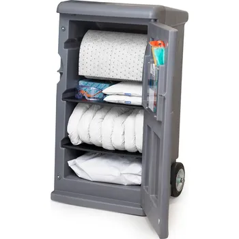 Sorbent DENSORB® Havarijní sada v přepravním vozíku Caddy Medium, se sypkým sorbentem, provedení Olej
