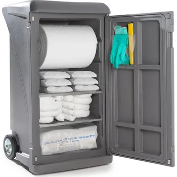 Sorbent DENSORB® Havarijní sada v přepravním vozíku Caddy XL, se sypkým sorbentem, provedení Olej