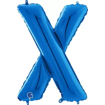 Balónek Písmeno modré X (66cm,26")