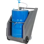 Mobilní čerpací souprava na kyseliny / chemikálie, vozík z PE a ruční čerpadlo z PP