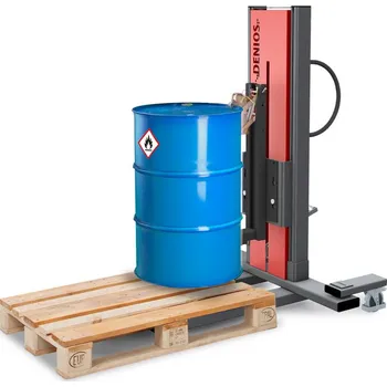 Paletový vozík Sudová zdvižka Secu Ex, na 60- až 200litrové ocelové sudy, úzký podvozek, zdvih 120-905 mm, ATEX