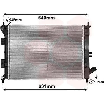 Motor automobilu VAN WEZEL chladič, chlazení motoru 82002335