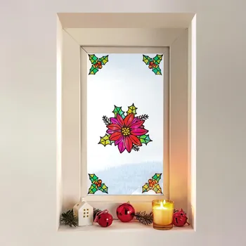 Die moderne Hausfrau Samolepky na okno Vánoce, sada 4 ks 473833