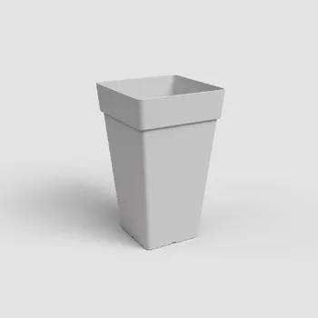 Květináč Květináč CAPRI, čtvercový, 50cm, plast, sv.šedá|LIGHT GREY|Artevasi