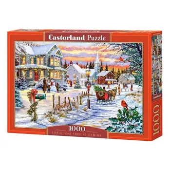 Puzzle Puzzle Castorland 1000 dílků - Vánoční stromeček přichází