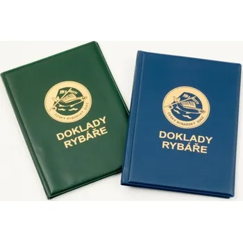 Obal na doklad Pouzdro na doklady rybáře - Zelené