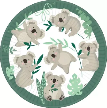 Talíř Papírové talíře koala 23 cm - 8 ks