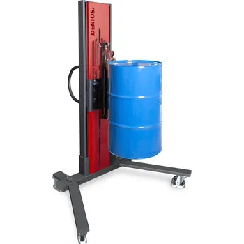 Paletový vozík Sudová zdvižka Secu Ex, na 60- až 200litrové ocelové sudy, pravoúhlý podvozek, zdvih 0-1405 mm, ATEX