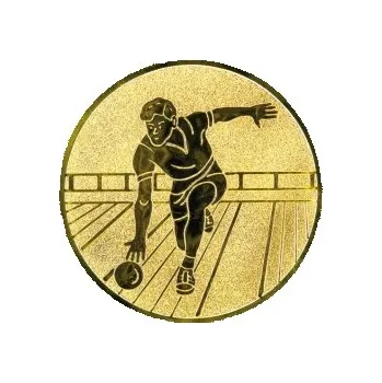 Kovový emblém Bowling Ø25 mm, Barva Stříbro