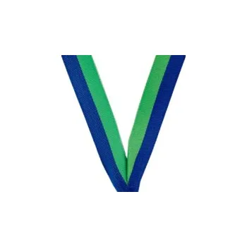 Široká stuha s klipem - Modrá / Zelená, Barva Modrá / Zelená