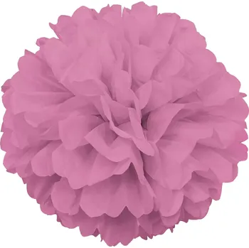 Konfeta Dekorační závěsný pom pom růžový 40cm