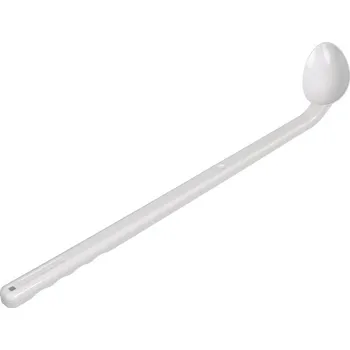 Jednorázové nádobí Jednorázová lžíce na odběr vzorků, s dlouhou rukojetí, zahnutá, 10 ml, PS, bílá, BJ = 10 ks