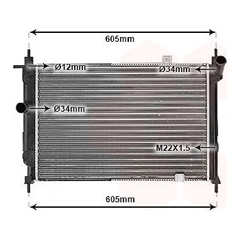 Motor automobilu VAN WEZEL chladič, chlazení motoru 37002191