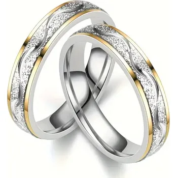 Prsten Snubní prsten z chirurgické oceli bicolor