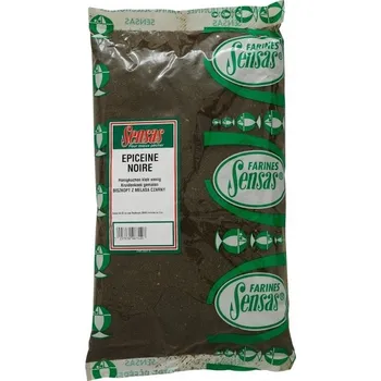 Návnadová surovina Sensas Epiceine Noire (směs sladký perník a biskvity černý) 1kg