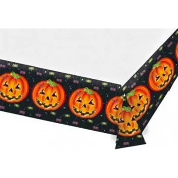 Jednorázový ubrus Plastový party ubrus halloween dýně 137 x 260 cm