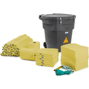 Sorbent Mobilní havarijní souprava DENSORB, sorpční prostředky v šedém sudu XL, provedení Speciál
