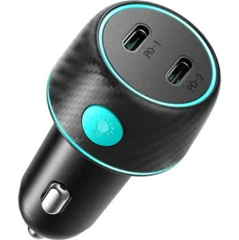 JOYROOM CCN02 autonabíječka s porty 2x USB-C - 70W - černá
