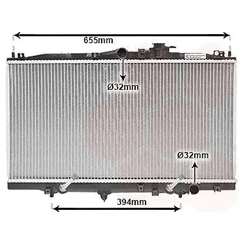 Motor automobilu VAN WEZEL chladič, chlazení motoru 25002071