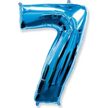 Balónek Foliová číslice - modrá 7 102cm